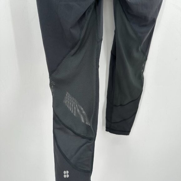 Sweaty Betty Gray The Power Mid Rise Mesh Running Yoga Small Cropped Leggings - Picture 4 of 6